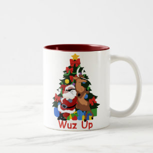 Père Noël cool Et Mug Reindeer