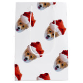 Père Noël Corgi Sac Cadeau Moyen Noël (Dos)
