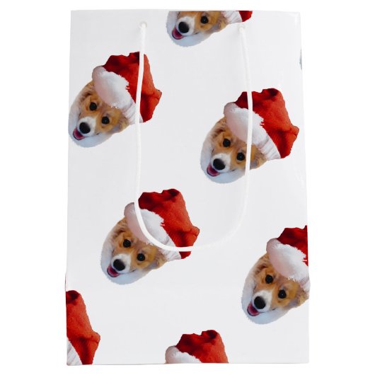 Père Noël Corgi Sac Cadeau Moyen Noël (Dos)
