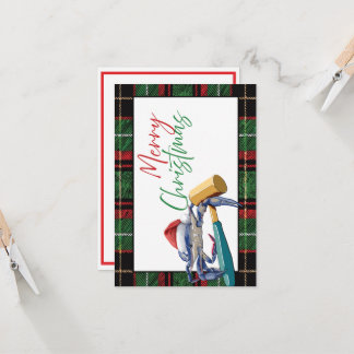 Père Noël Crabe bleu avec carte de Noël de palette