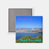 Père Noël Cruz Beach Boardwalk aimant souvenir (Recto/Verso)