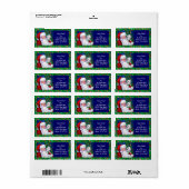 Père Noël Dalmatien aux Étiquettes de Noël (Feuille entière)