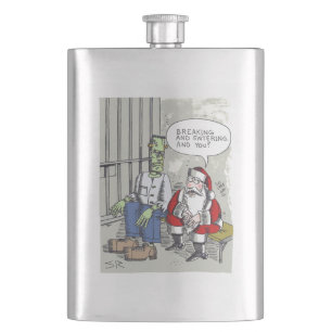 père Noël dans la fiole en acier inoxydable de p