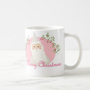 Père Noël dans la tasse rose de Noël