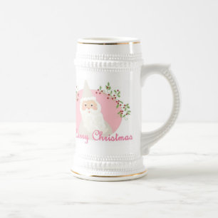 Père Noël dans la tasse rose de Noël