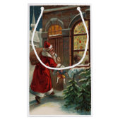 Père Noël dans le sac cadeau de la porte (Dos)
