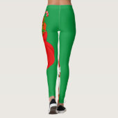 Père Noël de Noël Leggings Verts (Dos)