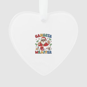 Père Noël de Noël Microphone Argent Wrapper Gangst