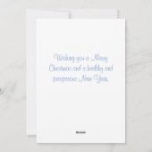 Père Noël de Noël volant dans le ciel Carte de vac (Dos)