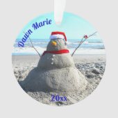 Père Noël de plage personnalisée "Snowman" (devant)