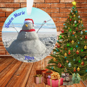 Père Noël de plage personnalisée "Snowman"