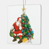 Père Noël Découverte Par Un Ornement De Chiot (Gauche)