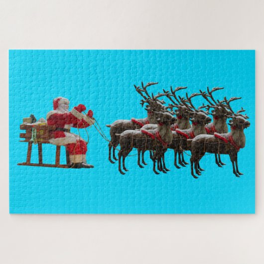 Père Noël & Deers Puzzle (Horizontal)