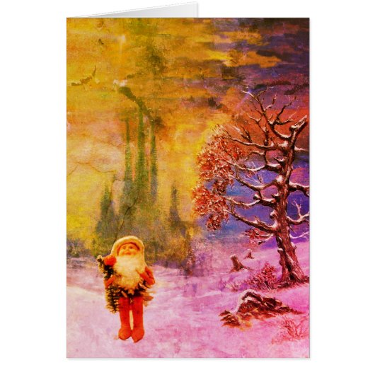 PÈRE NOËL DES GNOMES Salutation de Noël d'hiver (Devant)