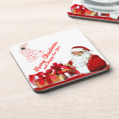 Père Noël dessous de verre en plastique avec dossi (Côté gauche)