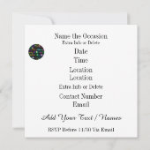 Père Noël DJ Disco Noël / Nouvel An Invitation (Dos)