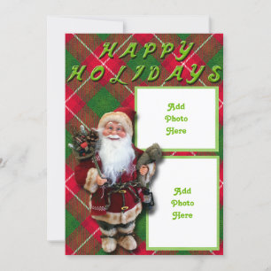Père Noël Doll Demi Plier Bonne Carte Vacances