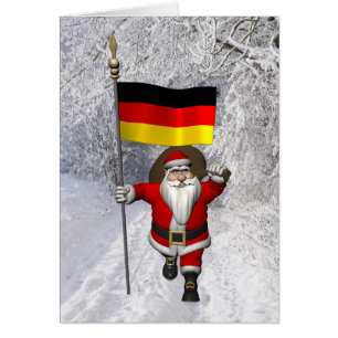 Père Noël Doux Avec L'Ensigne D'Allemagne