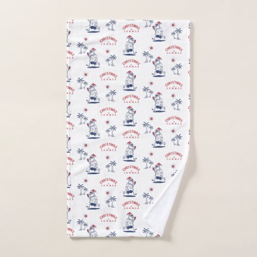 Père Noël Drôle En Été Noël En Juillet (Serviette à main)