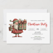 Père Noël drôle Invitations de style chic moderne (Devant)
