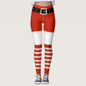 Père Noël Drôle Leggings de Noël (Devant)