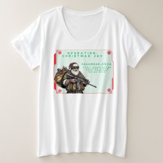 Père Noël drôle militaire/Noël (Design devant)