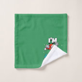 Père Noël drôle Pattern Humour Noël (Gant de toilette)