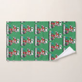 Père Noël drôle Pattern Humour Noël (Serviette à main)
