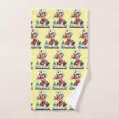 Père Noël drôle Pattern Noël Humoristique (Serviette à main)