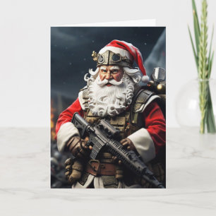 Père Noël du deuxième amendement Carte de Noël Con