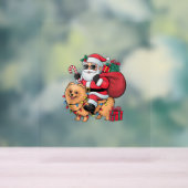 Père Noël Éclairage de Noël équitation Chien de Po (Neutre)