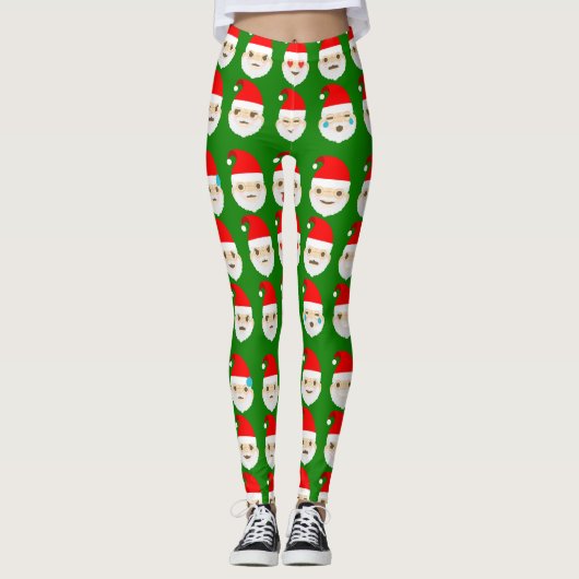 père Noël émoticônes leggings (Devant)