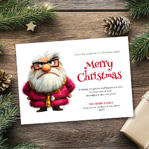Père Noël en colère, carte de vœux numérique fanta