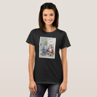 Père Noël En Prison femmes T-shirt noir T-shirt