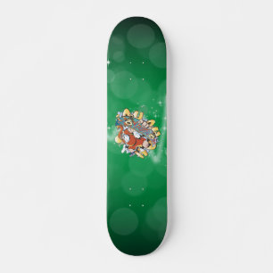 Père Noël en skateboard