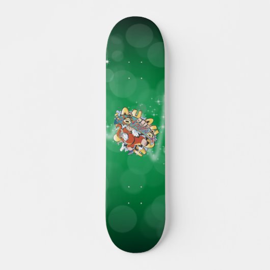 Père Noël en skateboard (Devant)