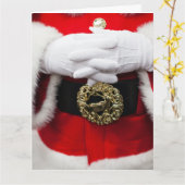 PÈRE NOËL EST PISSEE FUNNY JOKE Carte de voeux (Fleur jaune)