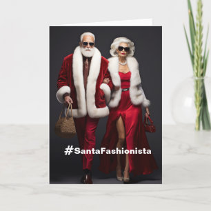 Père Noël est une carte de vacances fashionista