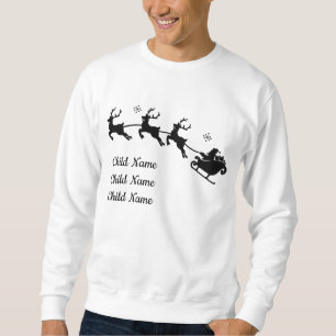 Père Noël et 3 Reindeer Sweatshirt de Noël personn