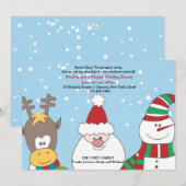 Père Noël et amis Faire-part de déménagement (Devant / Derrière)