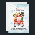 Père Noël et amis Invitation de fête d'anniversair<br><div class="desc">Père Noël et amis Invitation de fête d'anniversaire</div>