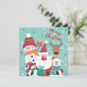 Père Noël et carte de dessin animé (Debout devant)