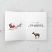 Père Noël et carte de Noël des rennes pour soeur (Intérieur)