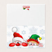 Père Noël et Elf Cute et drôle Caractères Pékin (Outside Unfolded)