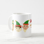 Père Noël et Elves Christmas Holiday Coffee Mug (Devant gauche)