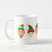 Père Noël et Elves Christmas Holiday Coffee Mug (Gauche)