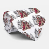 Père Noël et Faons Vintage Cravate (Roulé)