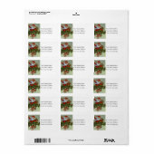 Père Noël et Holly Vintage Étiquette de adresse (Feuille entière)