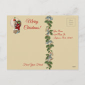 Père Noël et la carte postale de Noël de Narrow (Dos)