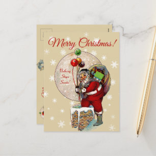 Père Noël et la carte postale de Noël de Narrow